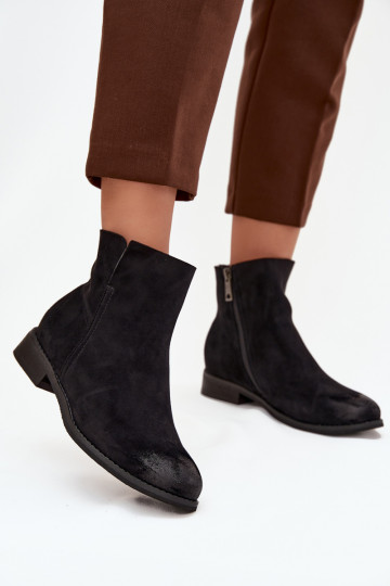 Naiste poolsaapad laiade nööridega Vinceza 39961 Must