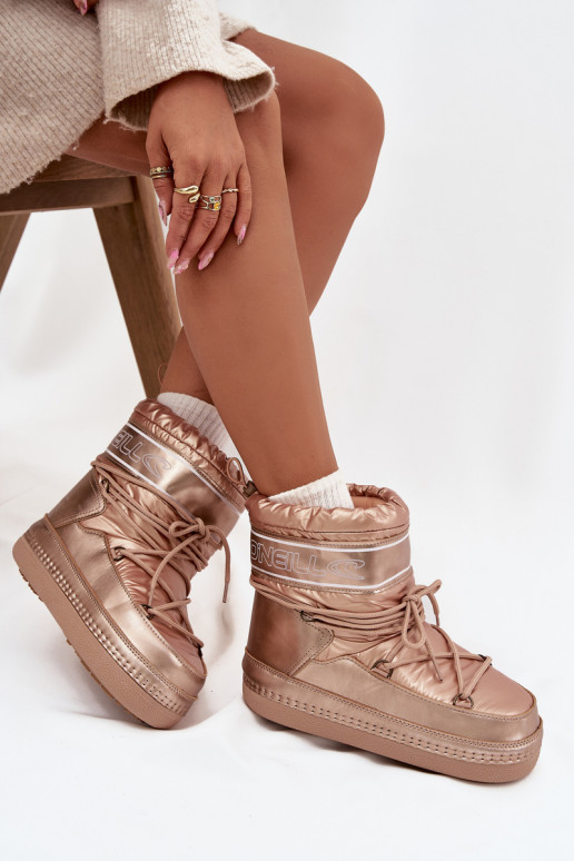 nööpidega lumesaapad  saapad koos stiilsete detailidega O'NEILL LISA WOMEN HIGH 90253012.99U Kuldset värvi