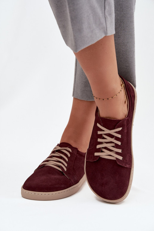 vabaaja jalanõud Typu Barefoot Z Naturalnego Zamszu Zazoo 314 bordoo-värvi vabaaja jalanõud Typu Barefoot Z Naturalnego Zamszu Zazoo 314 bordoo-värvi