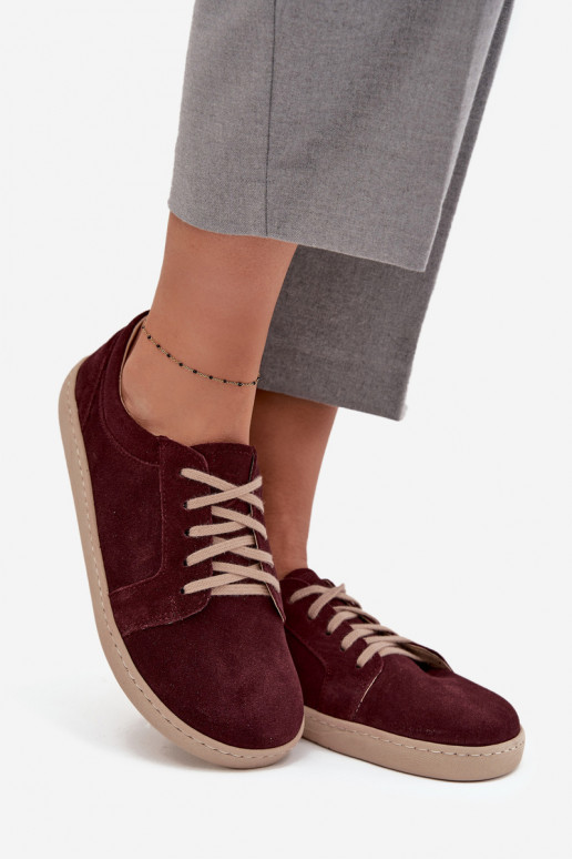 vabaaja jalanõud Typu Barefoot Z Naturalnego Zamszu Zazoo 314 bordoo-värvi vabaaja jalanõud Typu Barefoot Z Naturalnego Zamszu Zazoo 314 bordoo-värvi