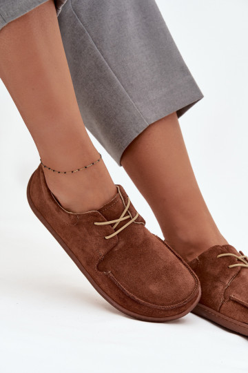 jalatsid  Typu Barefoot Z Naturalnego Zamszu Zazoo 327 pruunid värvi