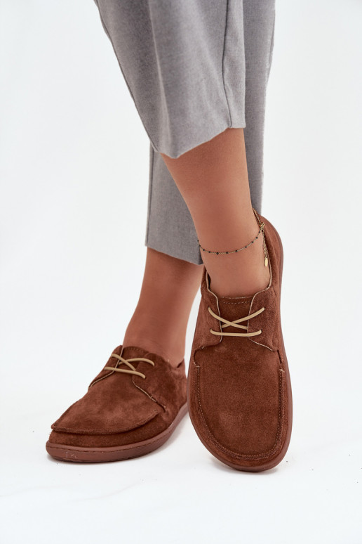 jalatsid  Typu Barefoot Z Naturalnego Zamszu Zazoo 327 pruunid värvi