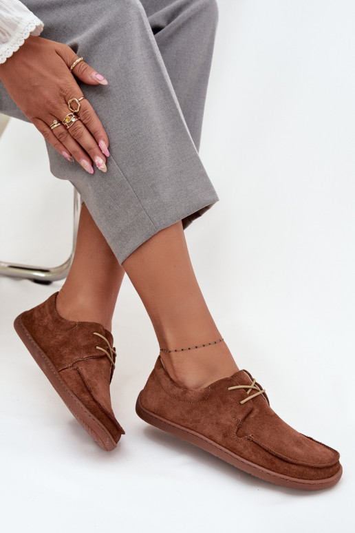 jalatsid  Typu Barefoot Z Naturalnego Zamszu Zazoo 327 pruunid värvi