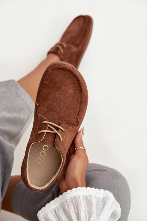 jalatsid  Typu Barefoot Z Naturalnego Zamszu Zazoo 327 pruunid värvi