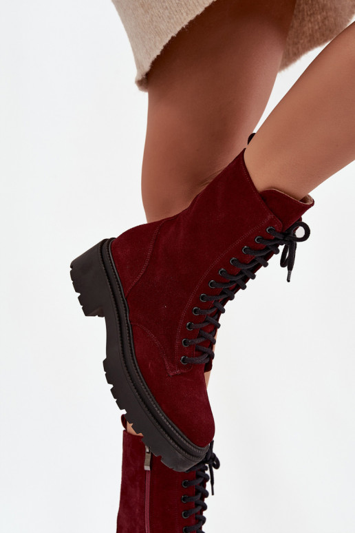 saapad  Z Naturalnego seemisnakhsed voodriga Zazoo 4213 bordoo-värvi