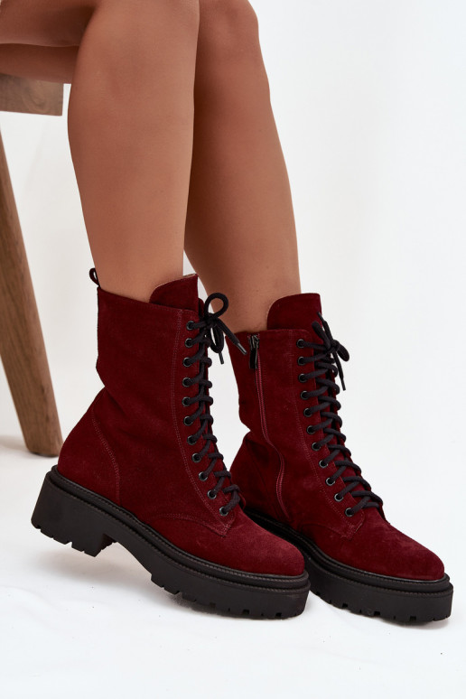 saapad  Z Naturalnego seemisnakhsed voodriga Zazoo 4213 bordoo-värvi