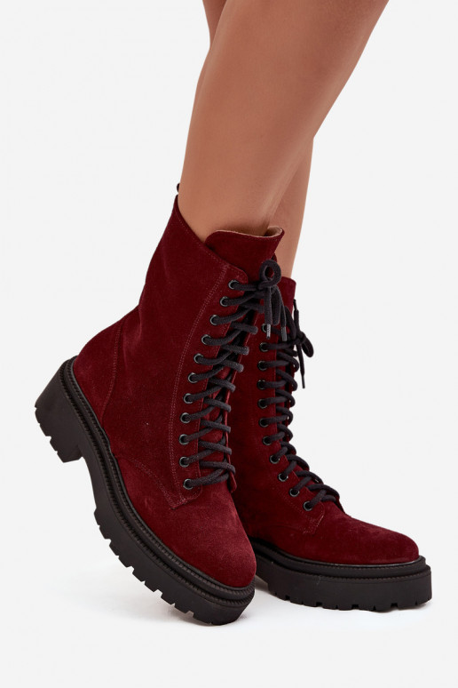 saapad  Z Naturalnego seemisnakhsed voodriga Zazoo 4213 bordoo-värvi