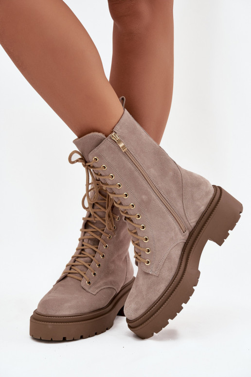 saapad  Z Naturalnego seemisnakhsed voodriga Zazoo 4213 beeži värvi