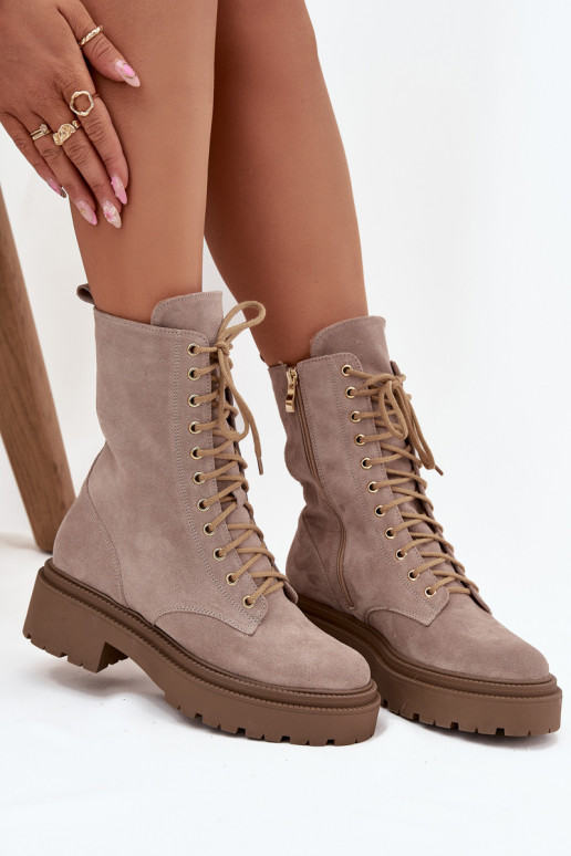 saapad  Z Naturalnego seemisnakhsed voodriga Zazoo 4213 beeži värvi