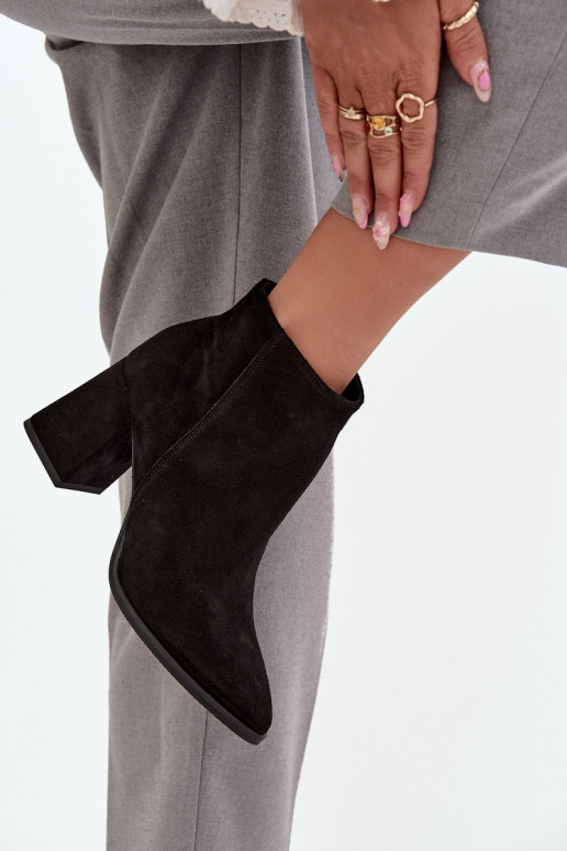 Naiste poolsaapad Z Naturalnego Zamszu Obcas Słupek voodriga Must Zazoo 3128