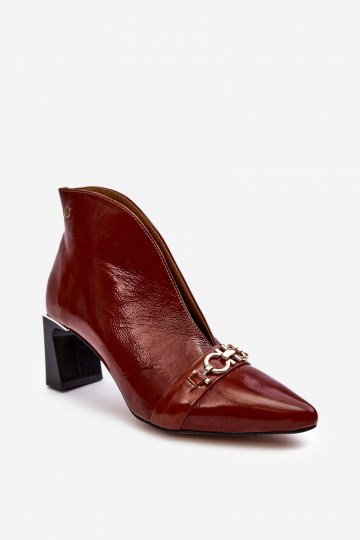 naiste saapad kõrge jämeda kontsaga  05262-02 pruunid värvi 2