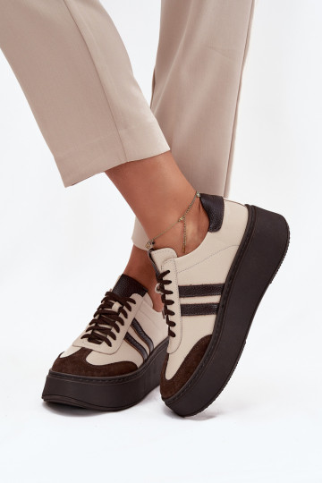 tüüpi jalanõud  platvormiga Zazoo 3775 beeži värvi-Czekoladowe