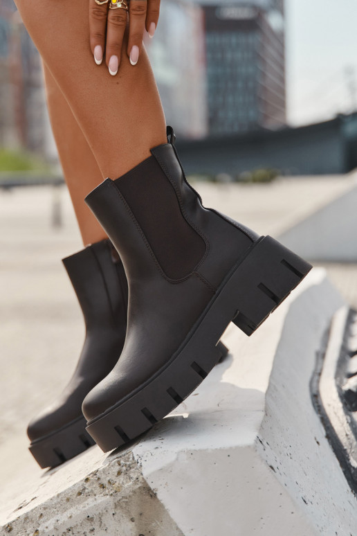 Stiilsed soojendusega naiste saapad ökokoest tumepruuni värvi "Fivienne"