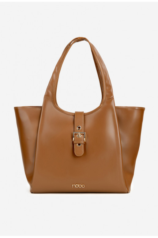 NOBO BAG6010-017 erk pruun ostukott pandlitega