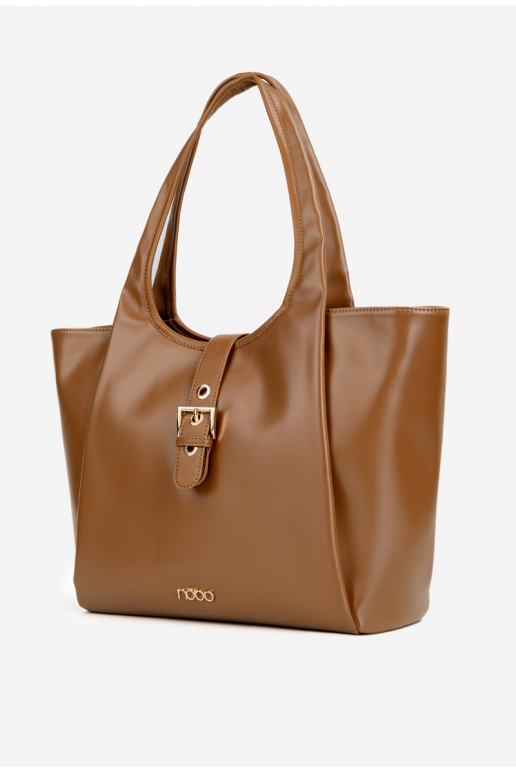NOBO BAG6010-017 erk pruun ostukott pandlitega