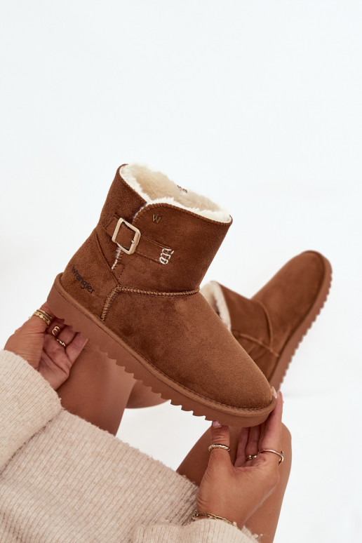 nööpidega lumesaapad  neetide ja pandlaga Wrangler 20253091.37B Camel nööpidega lumesaapad  neetide ja pandlaga Wrangler 20253091.37B Camel