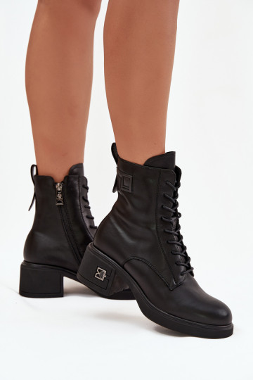 voodriga Naiste poolsaapad Z Naturalnej Skóry  Vinceza 66819 Must 2