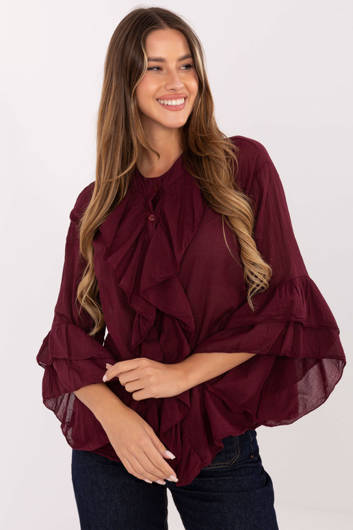 Koszula-MI-KS-92330.07-bordowy