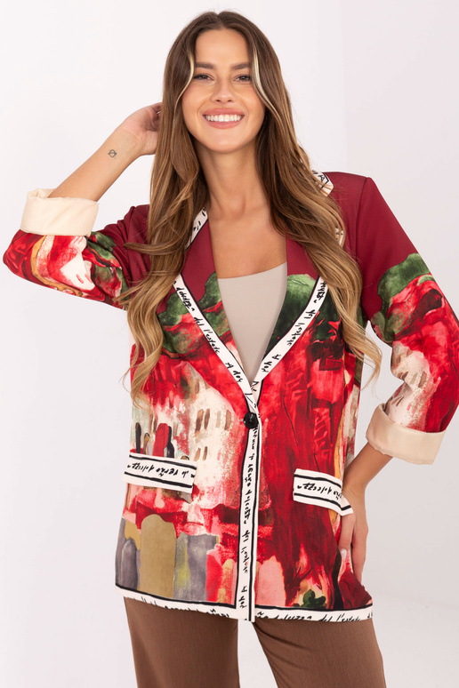 Marynarka-IT-MA-18525.80-bordowy Marynarka-IT-MA-18525.80-bordowy