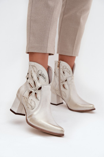 Naiste poolsaapad Zazoo 3647 Kuldset värvi Przecierany