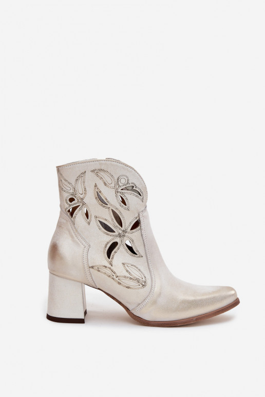 Naiste poolsaapad Zazoo 3647 Kuldset värvi Przecierany    Naiste poolsaapad Zazoo 3647 Kuldset värvi Przecierany