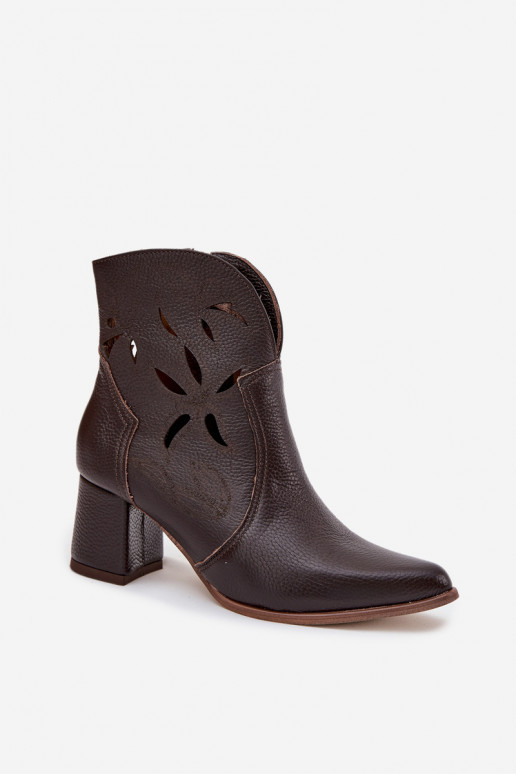 Naiste poolsaapad Zazoo 3647 Czekoladowe    Naiste poolsaapad Zazoo 3647 Czekoladowe