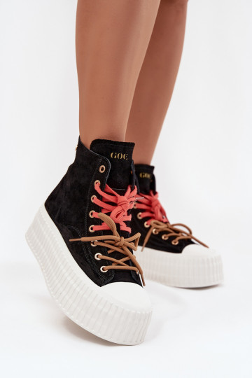 seemisnakhsed voodriga naiste saapad platvormiga GOE SS2N4046 Must 2