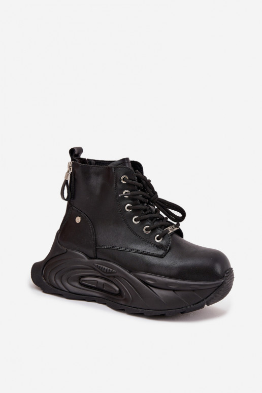 voodriga Naiste poolsaapad platvormiga GOE SS2N4301 Must   voodriga Naiste poolsaapad platvormiga GOE SS2N4301 Must