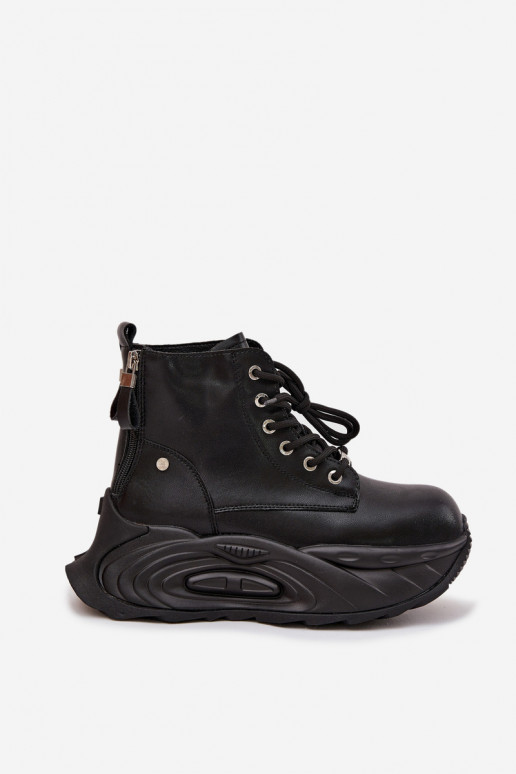 voodriga Naiste poolsaapad platvormiga GOE SS2N4301 Must   voodriga Naiste poolsaapad platvormiga GOE SS2N4301 Must