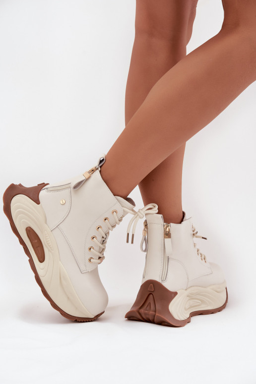 voodriga Naiste poolsaapad platvormiga GOE SS2N4300 Elevandiluu värvi   voodriga Naiste poolsaapad platvormiga GOE SS2N4300 Elevandiluu värvi