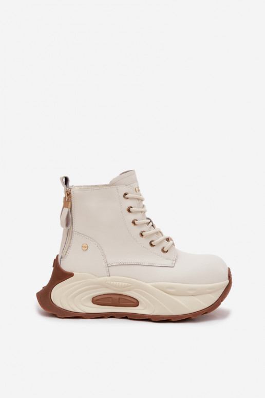 voodriga Naiste poolsaapad platvormiga GOE SS2N4300 Elevandiluu värvi   voodriga Naiste poolsaapad platvormiga GOE SS2N4300 Elevandiluu värvi