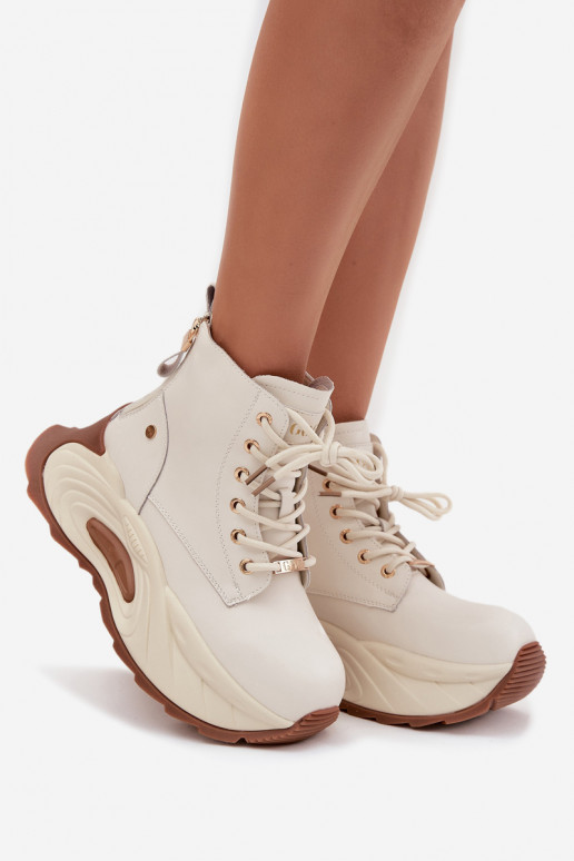 voodriga Naiste poolsaapad platvormiga GOE SS2N4300 Elevandiluu värvi   voodriga Naiste poolsaapad platvormiga GOE SS2N4300 Elevandiluu värvi