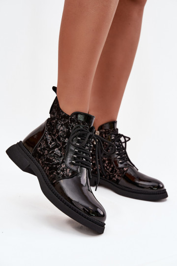 Laque Naiste poolsaapad voodriga D&A CR52-613 Must