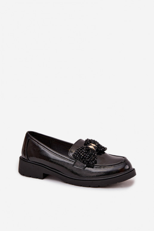 Lakitud mokassiinid  lipsukesega S.Barski HY52-319A Must Lakitud mokassiinid  lipsukesega S.Barski HY52-319A Must
