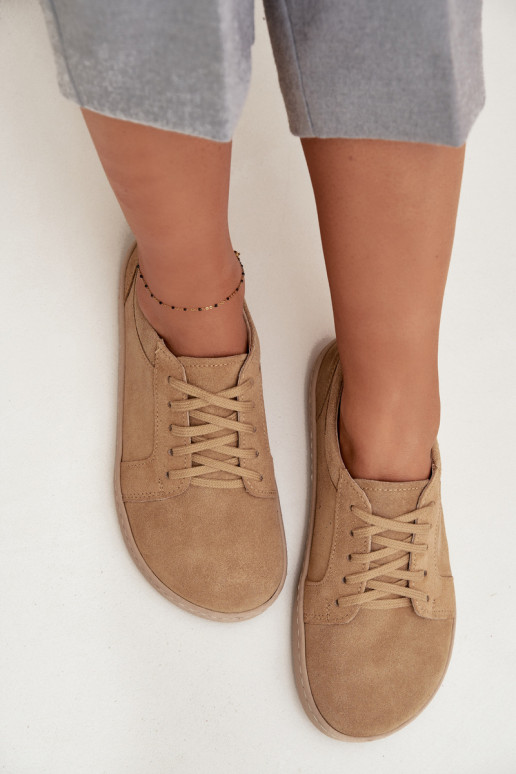 Vabaaja looduslikest sametist saapad "Barefoot" tüüpi Zazoo 314 beež Vabaaja looduslikest sametist saapad "Barefoot" tüüpi Zazoo 314 beež