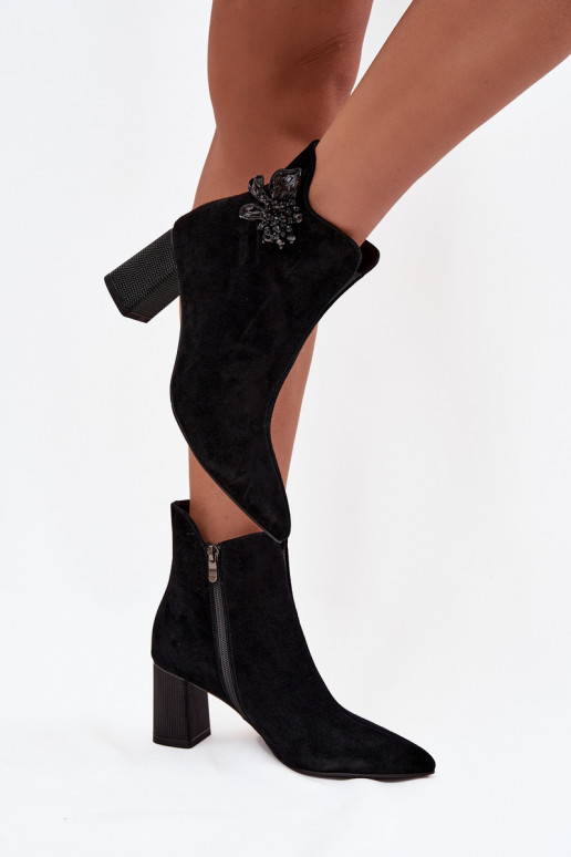 seemisnakhsed Naiste poolsaapad kaunistustega D&A CR52-686 Must