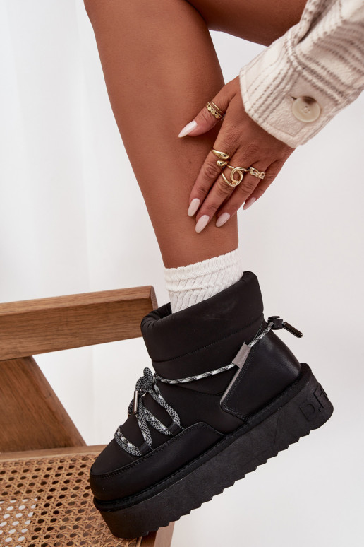 nööpidega lumesaapad platvormiga D.Franklin DFSH371015 Must