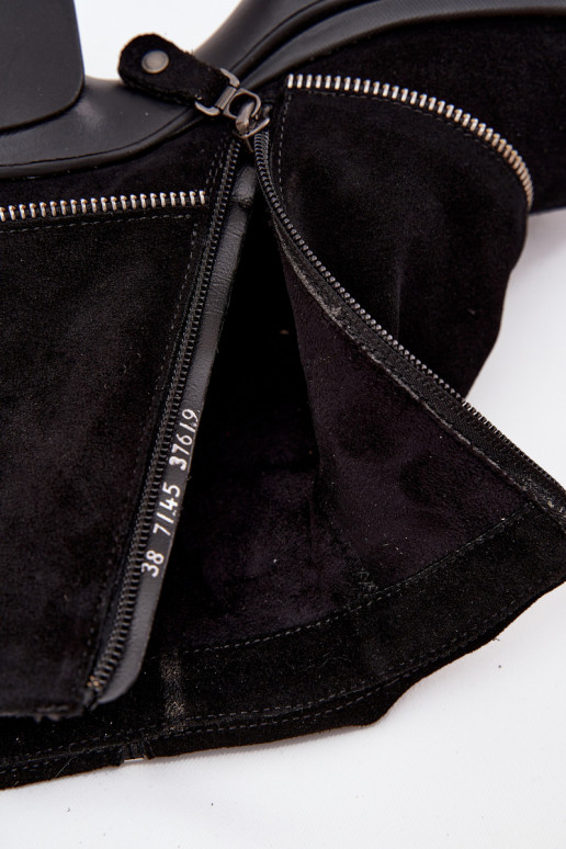 naiste saapad  Z Wywiniętą Cholewką  07145-01 Must