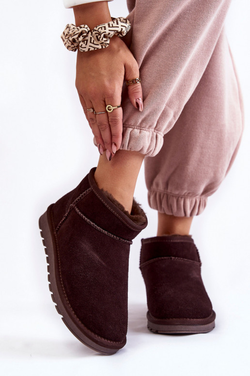  seemisnakhsed  nööpidega lumesaapad pruunid värvi Shelie