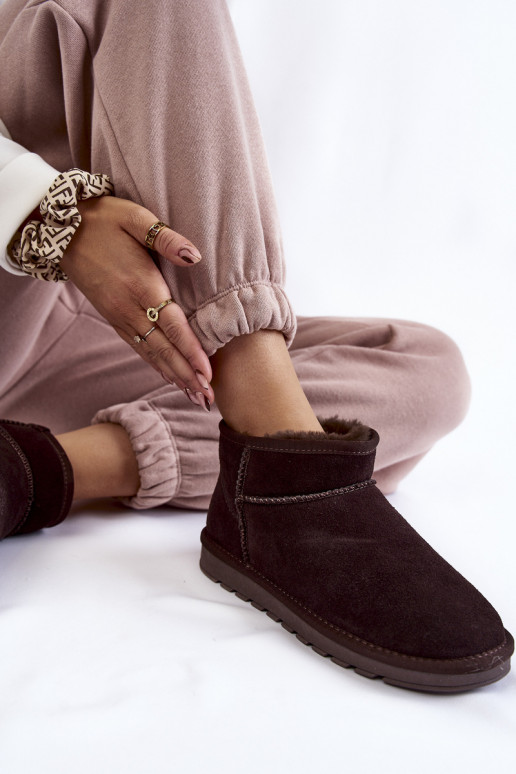  seemisnakhsed  nööpidega lumesaapad pruunid värvi Shelie