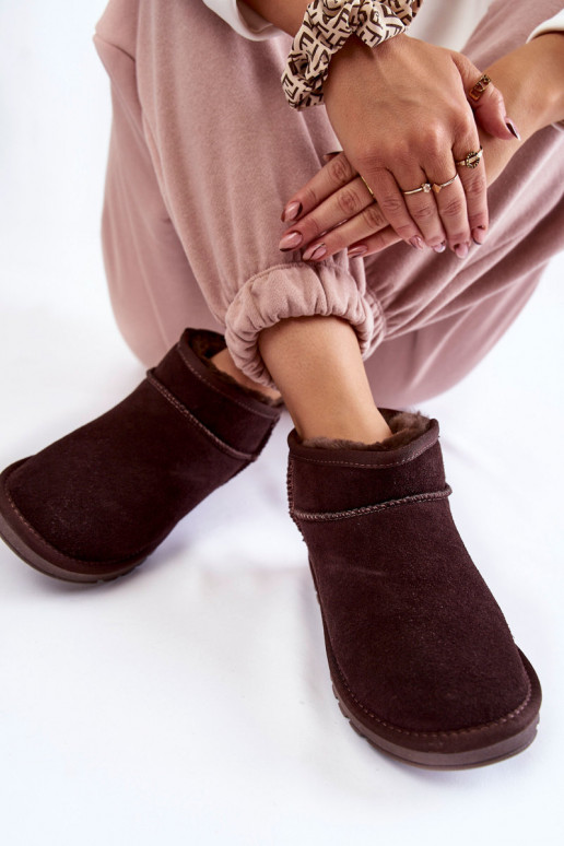  seemisnakhsed  nööpidega lumesaapad pruunid värvi Shelie