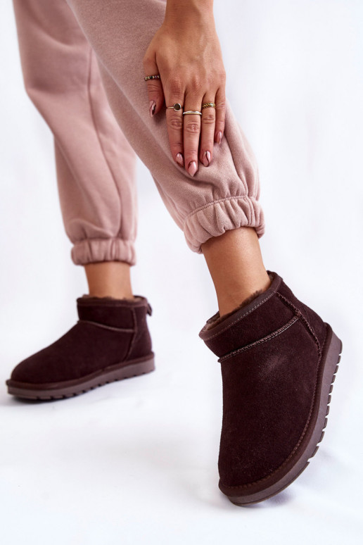  seemisnakhsed  nööpidega lumesaapad pruunid värvi Shelie