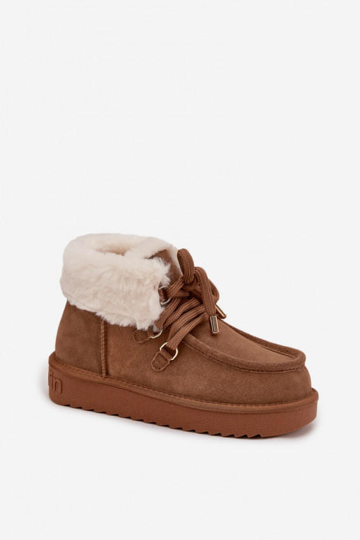 Naistemud saapad naturaalsest suede D.Franklin DFSH375006 pruuni värvi
