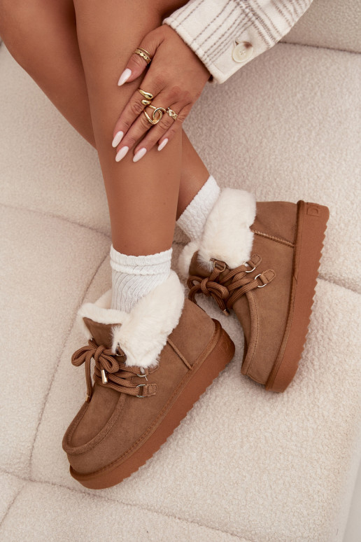 nööpidega lumesaapad  Z Naturalnego Zamszu D.Franklin DFSH375006 Camel