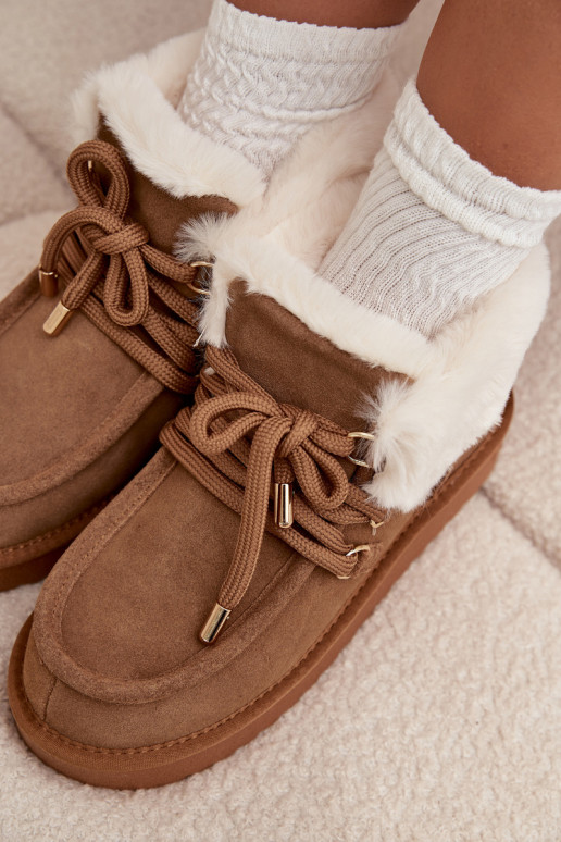 nööpidega lumesaapad  Z Naturalnego Zamszu D.Franklin DFSH375006 Camel