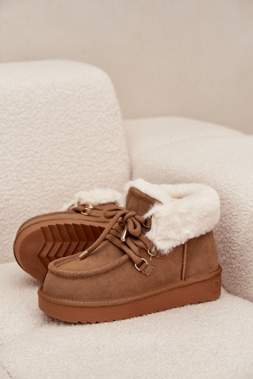 Naistemud saapad naturaalsest suede D.Franklin DFSH375006 pruuni värvi