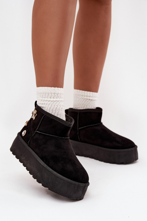 nööpidega lumesaapad  platvormiga Z Przypinkami Must Maelle