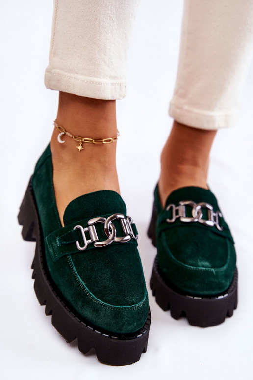 seemisnakhsed jalatsid kaunistustega Laura Messi 2489 Rohelist värvi