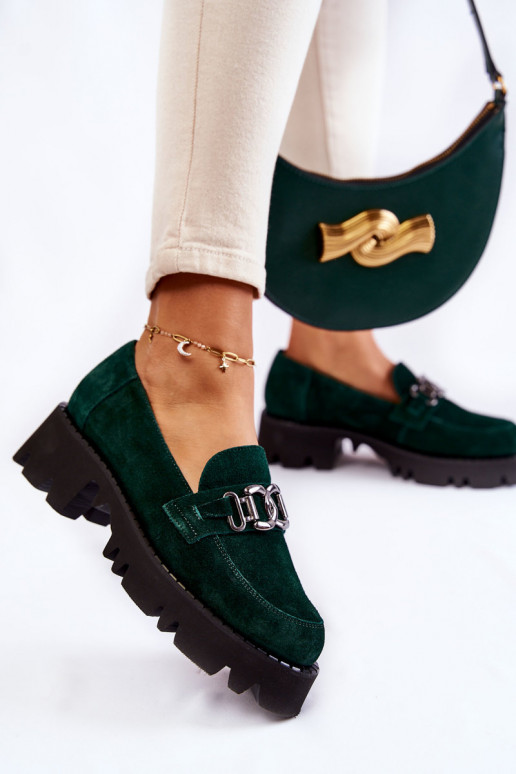 seemisnakhsed jalatsid kaunistustega Laura Messi 2489 Rohelist värvi