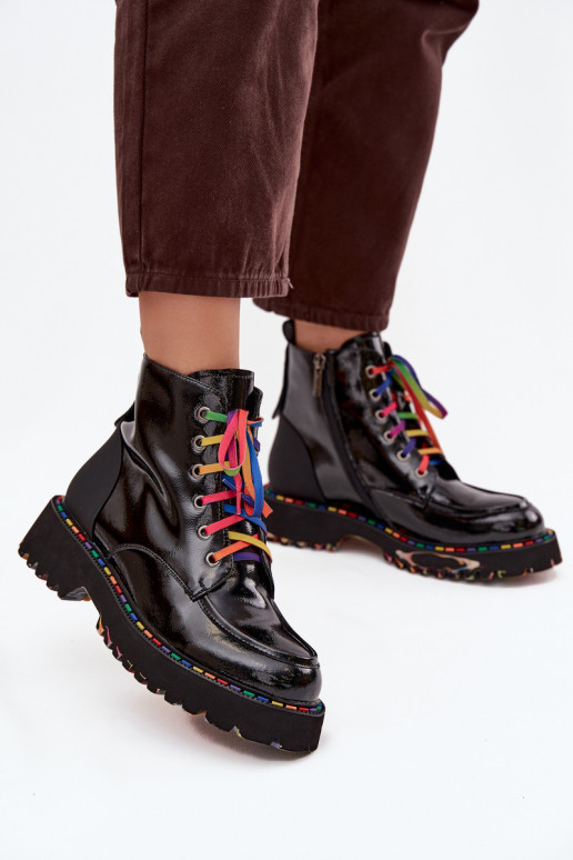   Laque Naiste poolsaapad Artiker 57C0064 Must